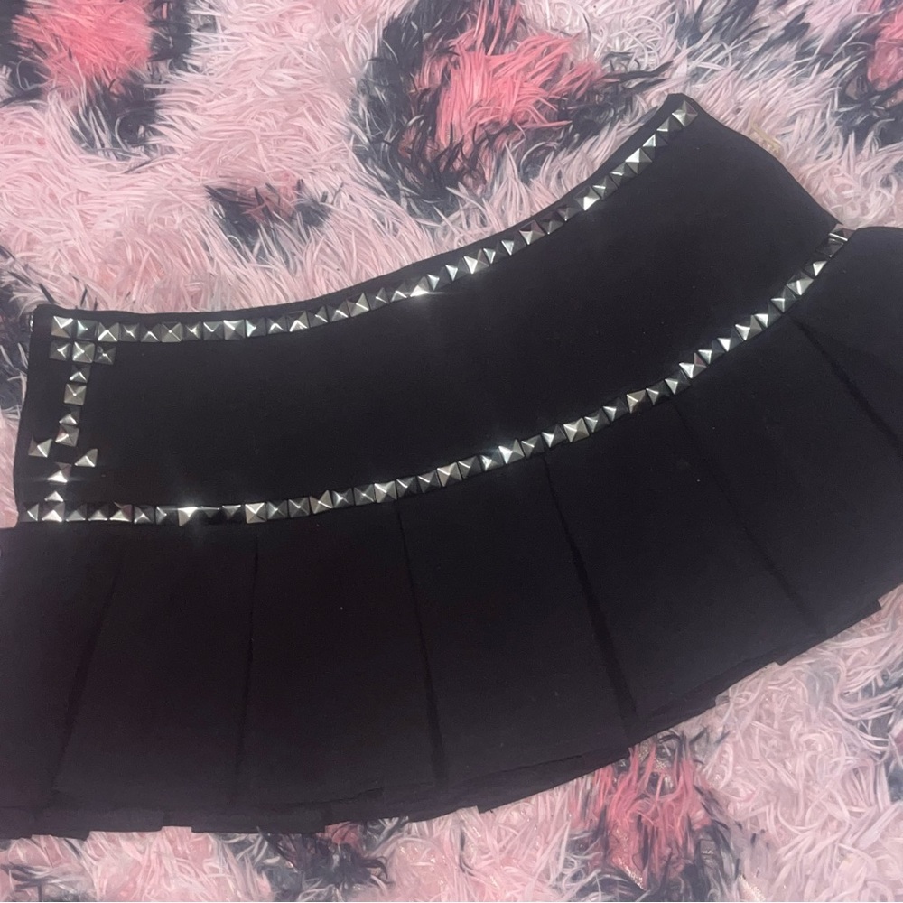 Studded Black Skirt